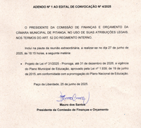 ADENDO Nº 1 AO EDITAL DE CONVOCAÇÃO Nº 4/2025