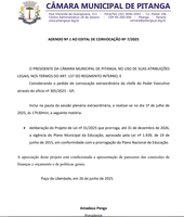 ADENDO Nº 1 AO EDITAL DE CONVOCAÇÃO Nº 7/2025