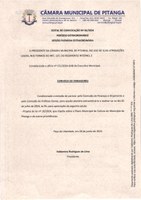 EDITAL DE CONVOCAÇÃO Nº 06/2024 PERÍODO EXTRAORDINÁRIO SESSÃO PLENÁRIA EXTRAORDINÁRIA