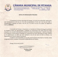 EDITAL DE CONVOCAÇÃO Nº 06/2025