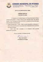 EDITAL DE CONVOCAÇÃO Nº 1/2024  COMISSÃO ESPECIAL  PORTARIA Nº31/2024