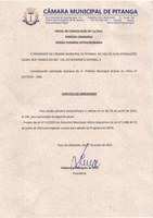 EDITAL DE CONVOCAÇÃO Nº 11/2023 - PERÍODO ORDINÁRIO  SESSÃO PLENÁRIA EXTRAORDINÁRIA