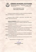 EDITAL DE CONVOCAÇÃO Nº 14/2024 SESSÃO PLENÁRIA EXTRAORDINÁRIA