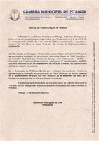 EDITAL DE CONVOCAÇÃO Nº 16/2023