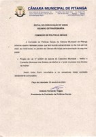 EDITAL DE CONVOCAÇÃO Nº 2/2024  REUNIÃO EXTRAORDINÁRIA  COMISSÃO DE POLÍTICAS GERAIS