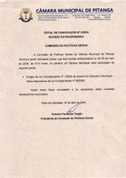 EDITAL DE CONVOCAÇÃO Nº 3/2024 REUNIÃO EXTRAORDINÁRIA  COMISSÃO DE POLÍTICAS GERAIS