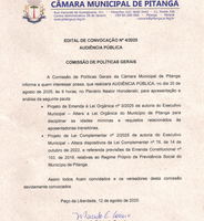 EDITAL DE CONVOCAÇÃO Nº 4-2025 AUDIÊNCIA PÚBLICA 