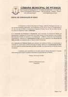 Edital de convocação nº 9-2023