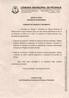 EDITAL Nº 6/2023 REUNIÃO EXTRAORDINÁRIA  COMISSÃO DE FINANÇAS E ORÇAMENTO