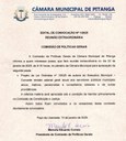 Edital Convocação Reunião Extraordinária da C.P.G.