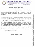 Edital de Convocação nº03-2023.
