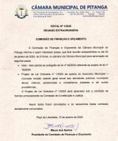 Edital de Convocação Reunião Extraordinária C.F.O