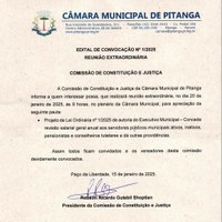 Reunião Extraordinária da Comissão de Constituição e Justiça