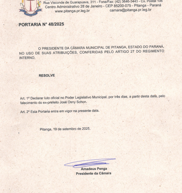 PORTARIA N° 48/2025